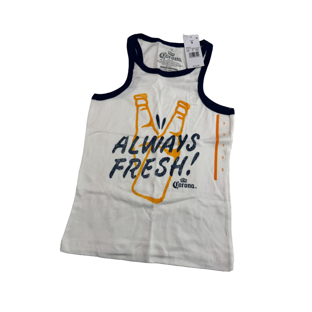 Corona Women's Always Fresh Graphic Tank Top White Size Small NWT